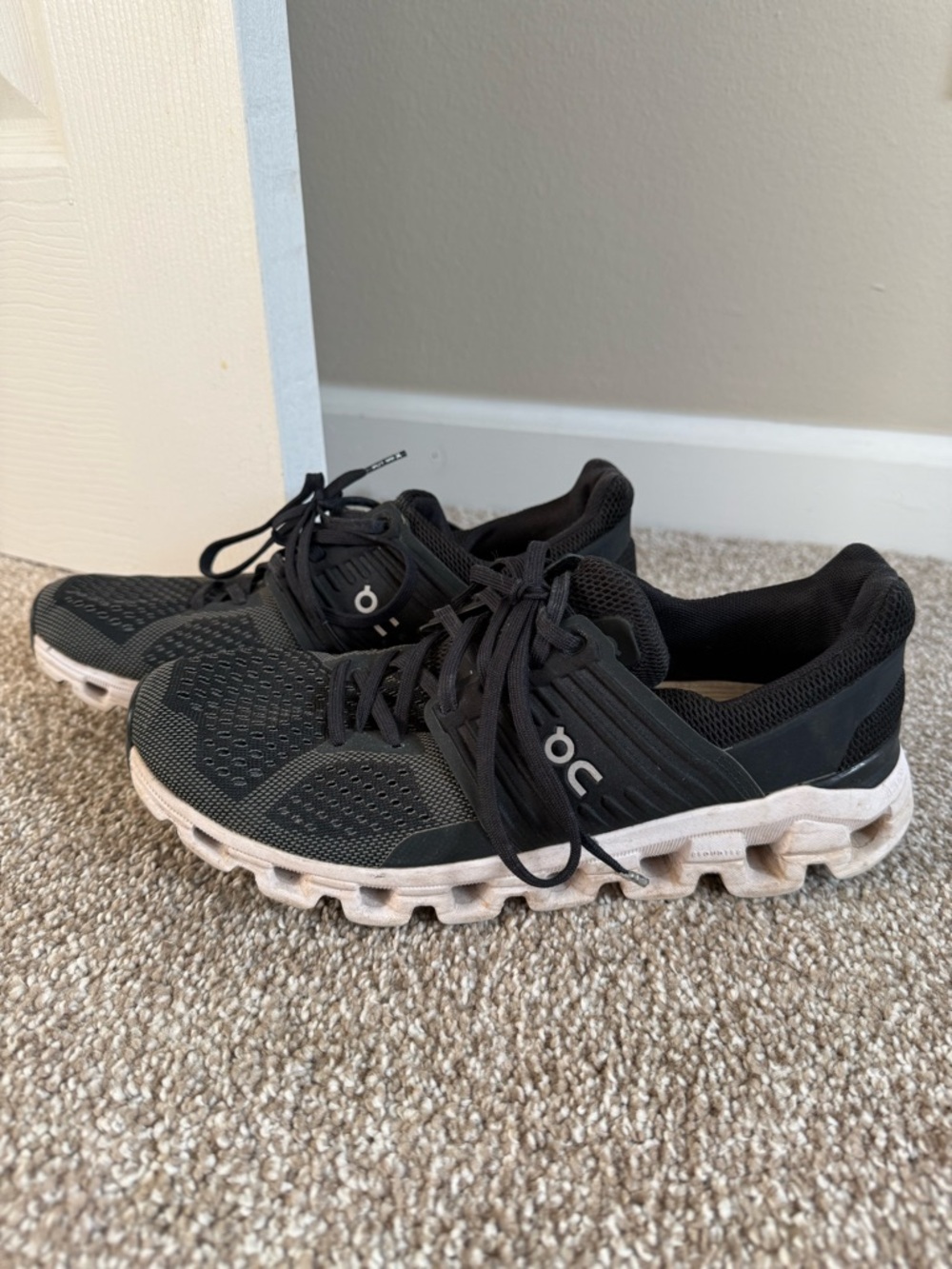 On Running Black Athletic Shoes